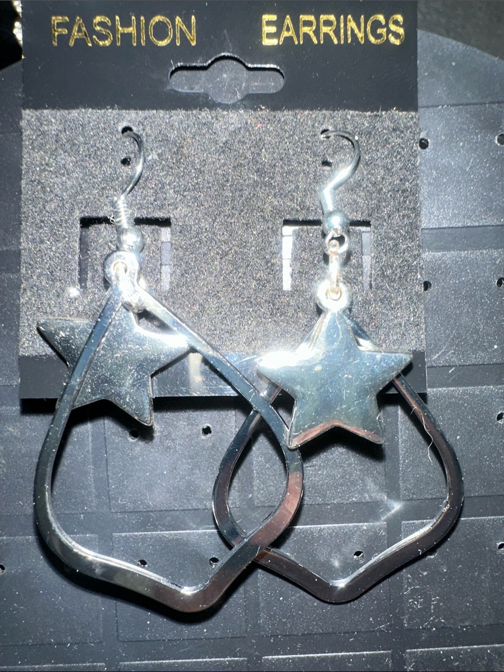 Fashion Silver Star Drop Earrings for Women